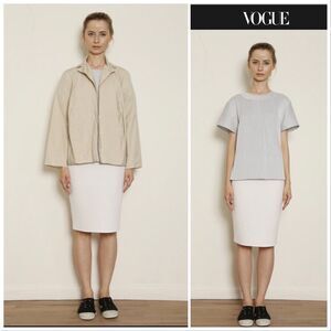 Vogue Brand Yeohlee Resort Cream Pencil Skirt New Size 4